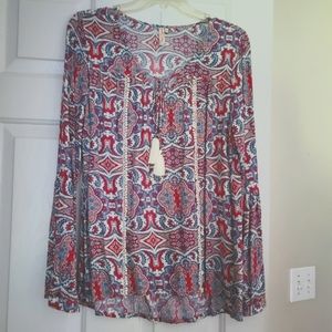 Women's Large Red Camel Top